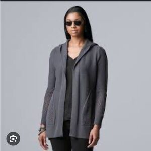 Simply Vera hoodie cardigan sweater size XS